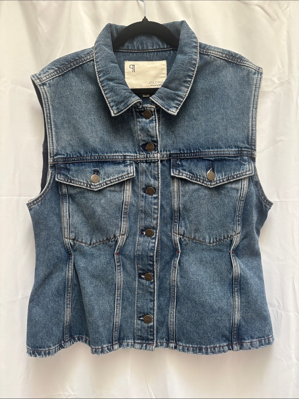 Pilcro Denim Sleeveless Vest/Top